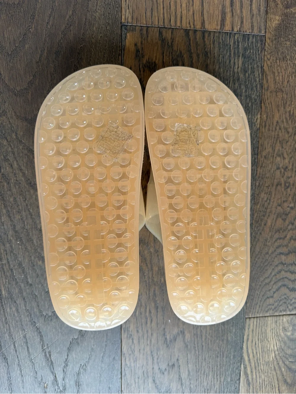 Dolce Vita Beige Clear Double-Buckle Jelly Slides - New Never Worn - Size 7